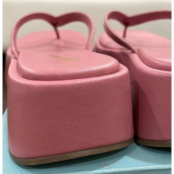 Seychelles Shoes - NIB pink Flatforms flip flop platform-sandals 2” beach pool slides toe loop ring